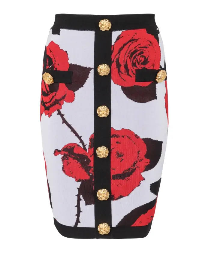 Юбка с узором розы Balmain, мультиколор
Юбка с узором розы Balmain, мультиколор