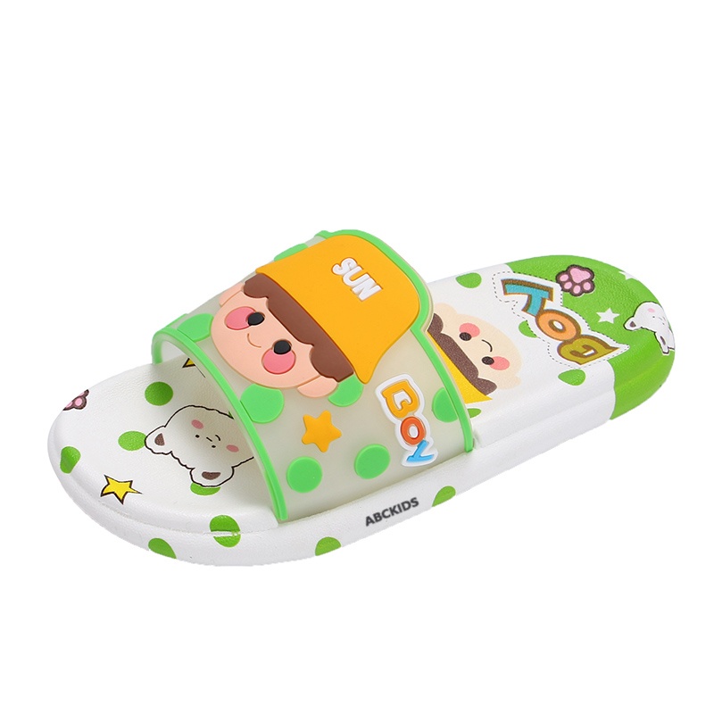 Нескользящие, износостойкие, легкие, амортизирующие, низкие шлепанцы для детей ABC KIDS, зеленый 
Нескользящие, износостойкие, легкие, амортизирующие, низкие шлепанцы для детей ABC KIDS, зеленый