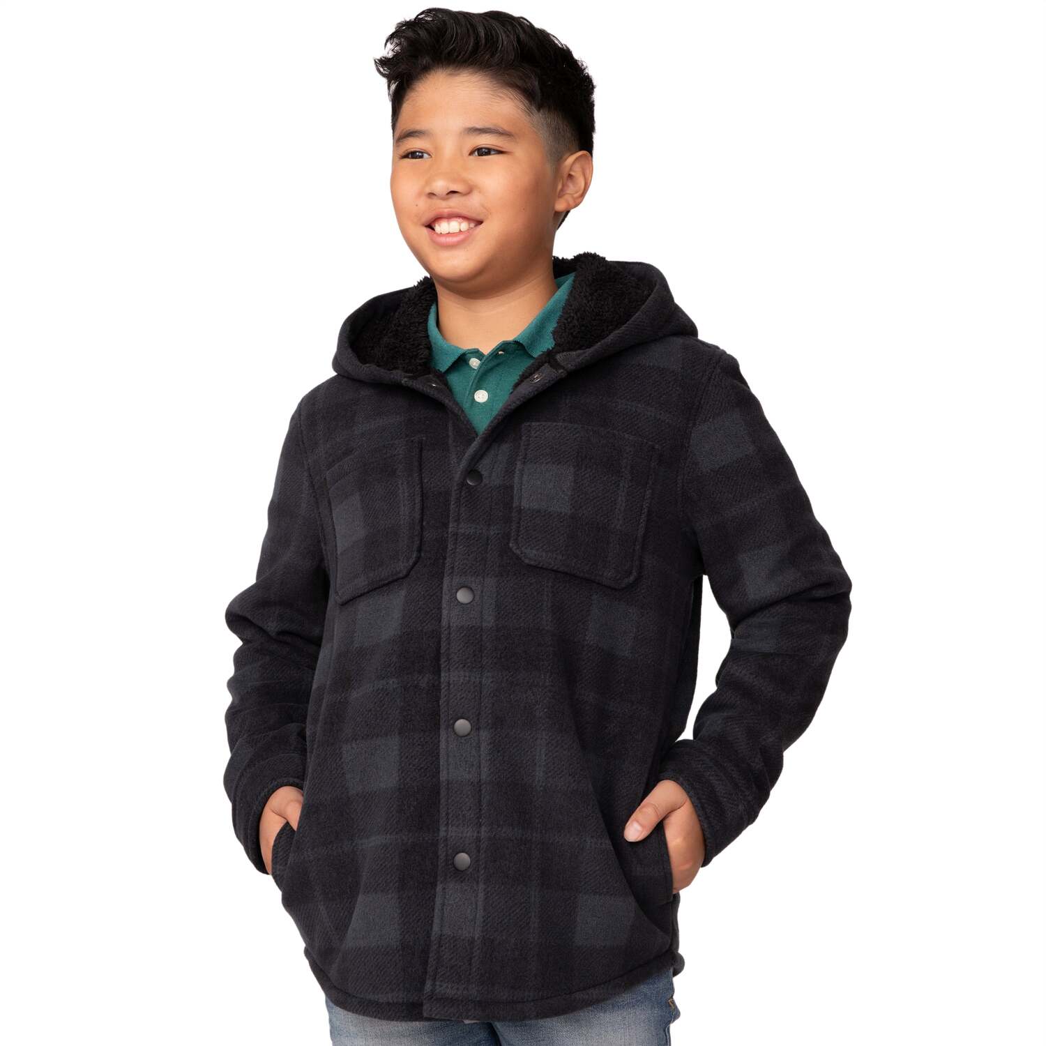 Куртка с капюшоном из флиса Free Country Boys Chill Out, Coal Plaid
Куртка с капюшоном из флиса Free Country Boys Chill Out, Coal Plaid