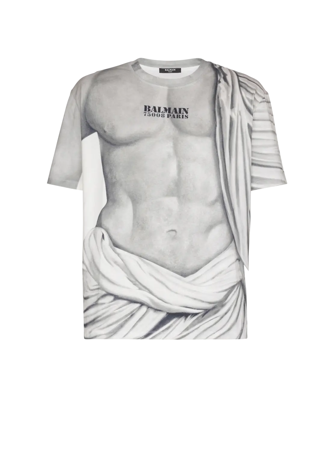 Футболка с логотипом и принтом статуи Balmain, серый
Футболка с логотипом и принтом статуи Balmain, серый