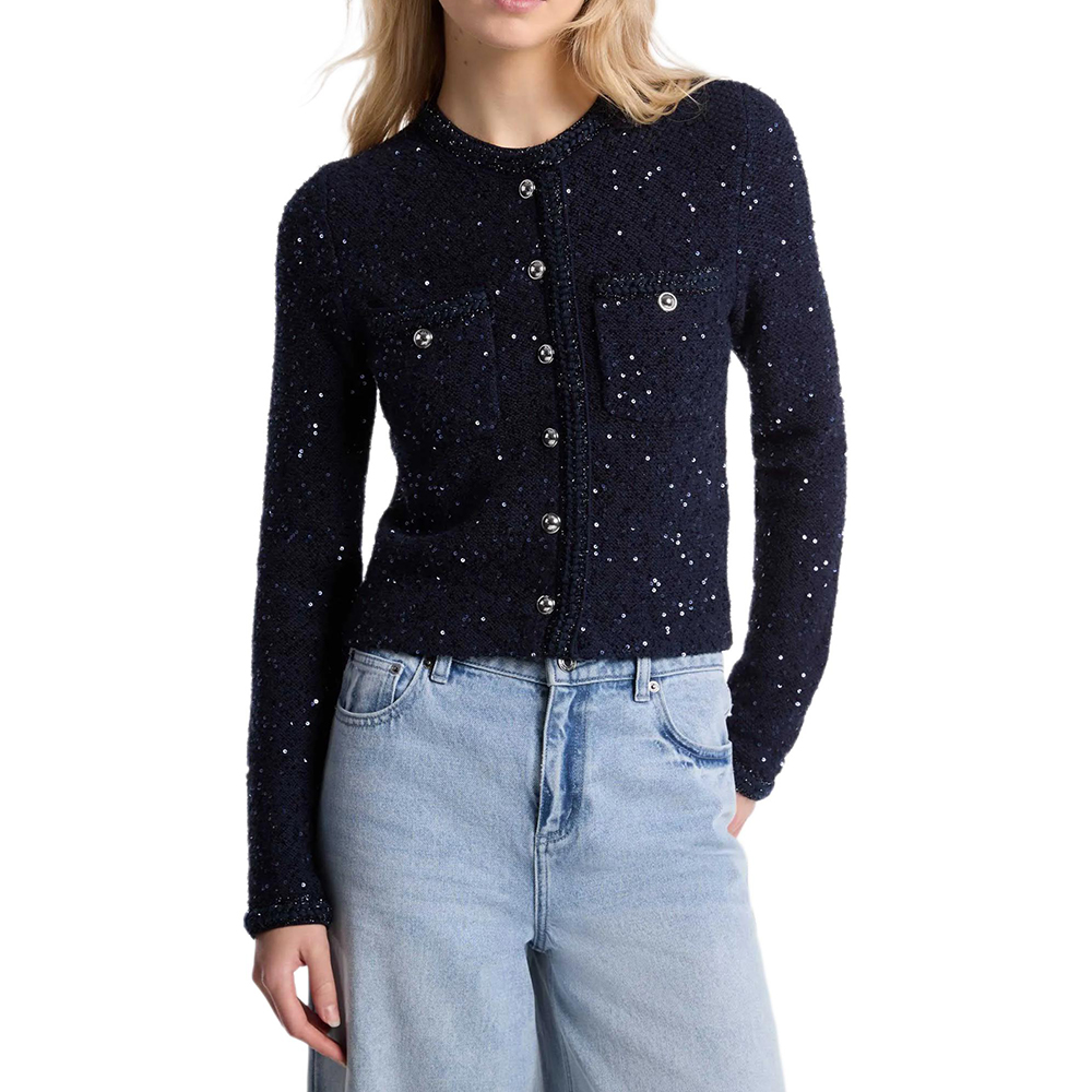 Кардиган с пайетками MICHAEL KORS, синий
Кардиган с пайетками MICHAEL KORS, синий