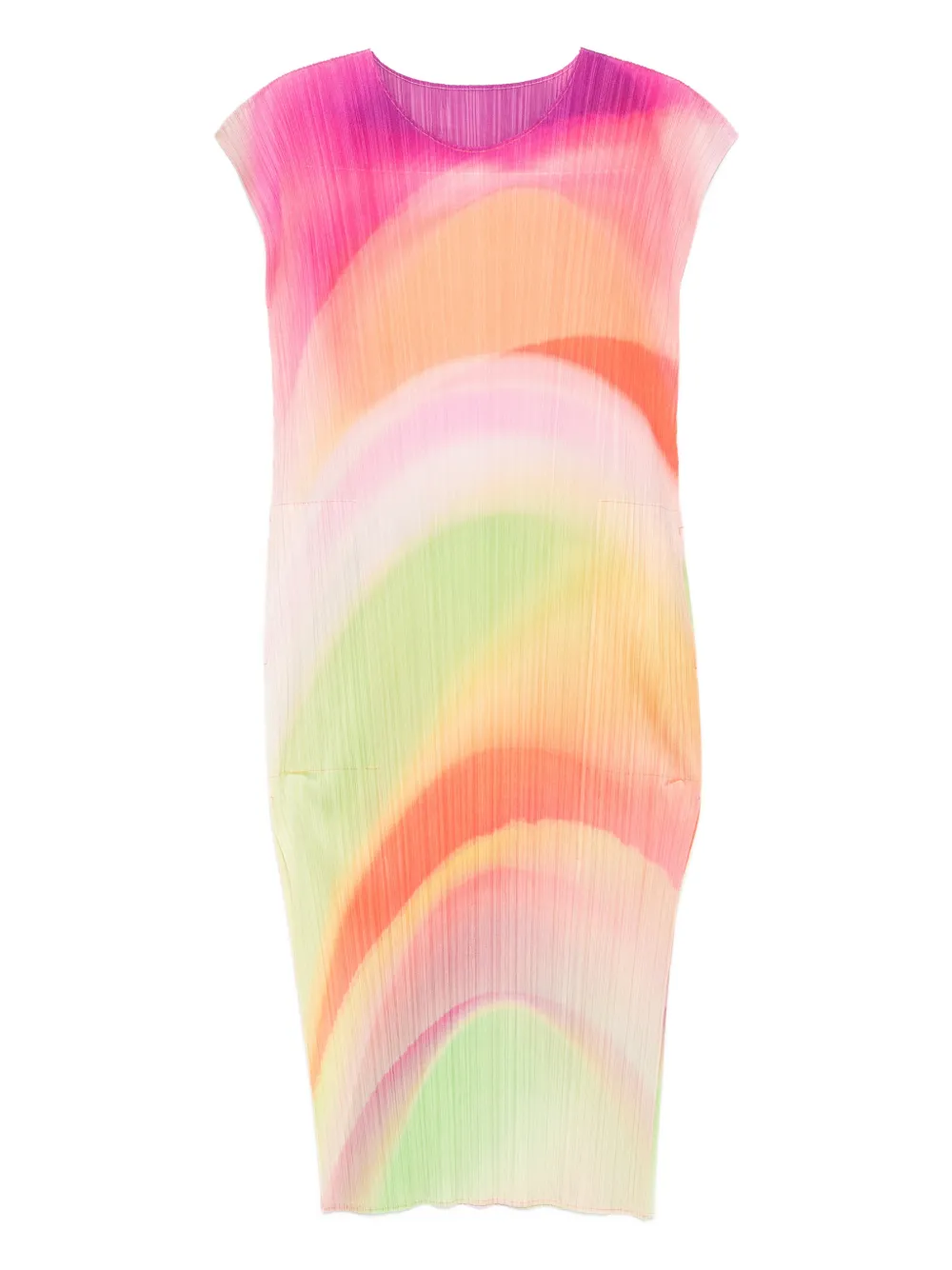 Платье с плиссировкой и V-образным вырезом Pleats Please Issey Miyake, оранжевый
Платье с плиссировкой и V-образным вырезом Pleats Please Issey Miyake, оранжевый