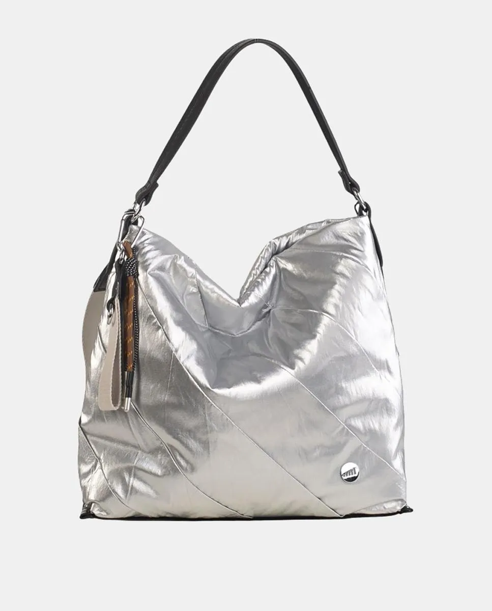 Нейлоновая сумка-хобо на молнии Volum, серебряный
Нейлоновая сумка-хобо на молнии Volum, серебряный