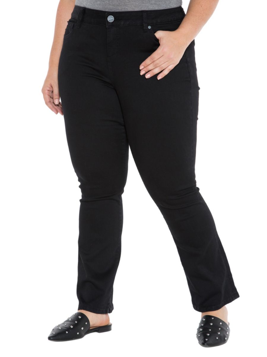 Джинсы-клеш с высокой талией Slink Jeans Plus, цвет Solid Black
Джинсы-клеш с высокой талией Slink Jeans Plus, цвет Solid Black