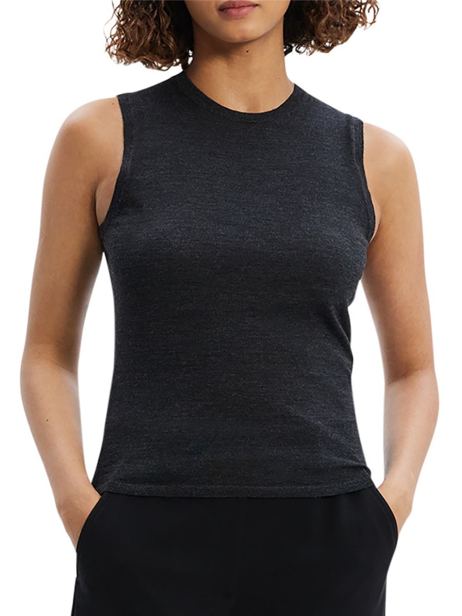 Майка с круглым вырезом Theory, черный
Майка с круглым вырезом Theory, черный