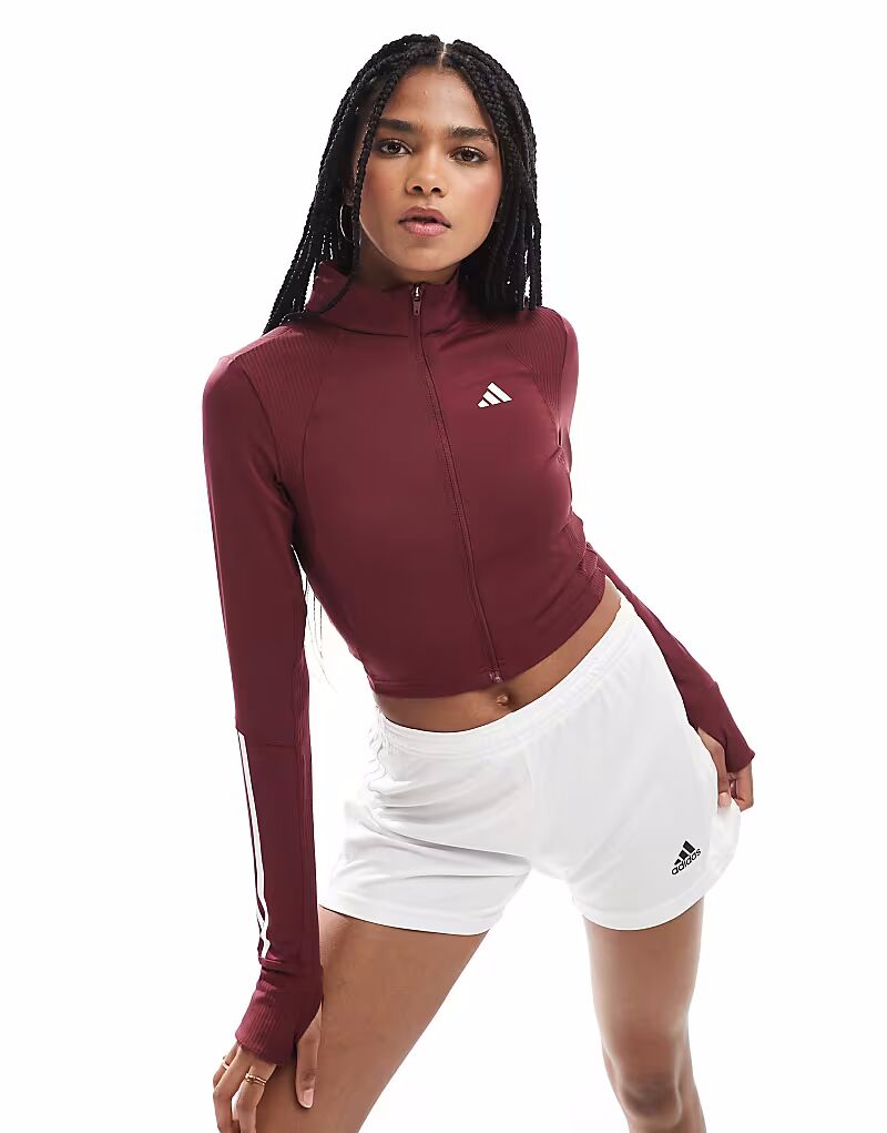 Adidas Training Hyperglam Zip-Up бордовый топ Adidas Performance
Adidas Training Hyperglam Zip-Up бордовый топ Adidas Performance