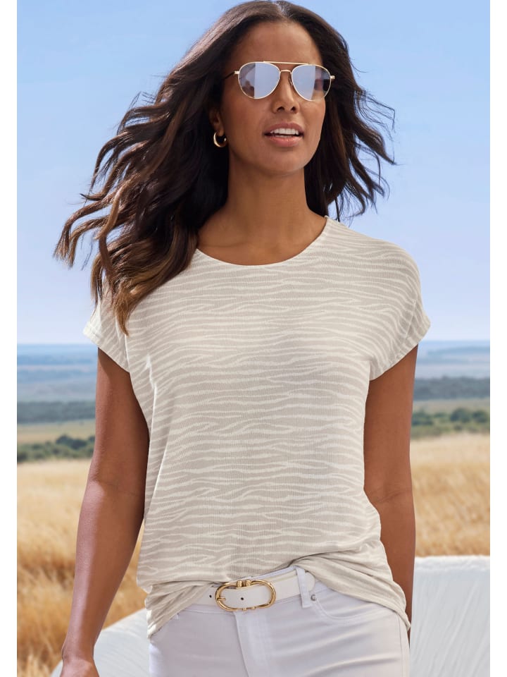 Рубашка с короткими рукавами песочного цвета LASCANA
Рубашка с короткими рукавами песочного цвета LASCANA