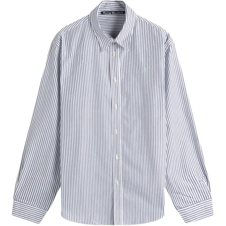 Полосатая рубашка с фигурным подолом Acne Studios, синий
Полосатая рубашка с фигурным подолом Acne Studios, синий