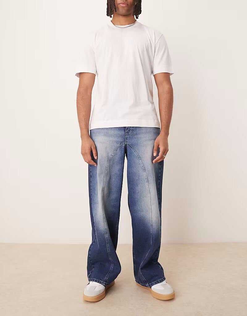 Джинсы ASOS DESIGN супер-мешковатые с отделкой окантовкой темно-синего цвета
Джинсы ASOS DESIGN супер-мешковатые с отделкой окантовкой темно-синего цвета