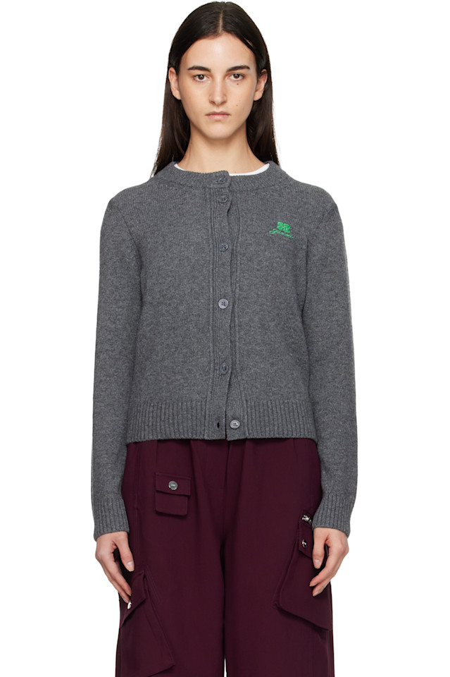 Ganni Серый кардиган из смешанной шерсти
Ganni Серый кардиган из смешанной шерсти