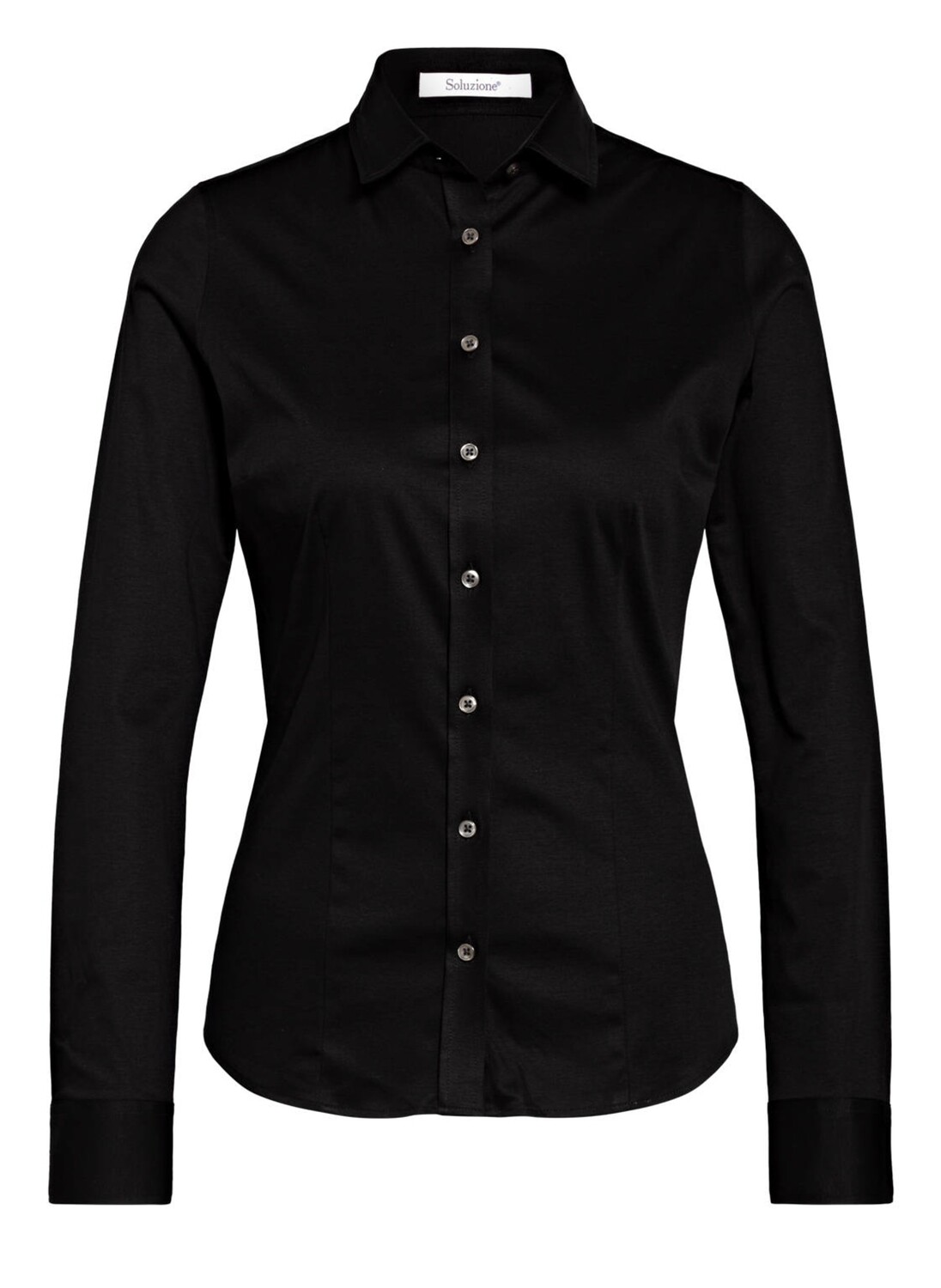 Блуза рубашка Soluzione aus Jersey, черный
Блуза рубашка Soluzione aus Jersey, черный