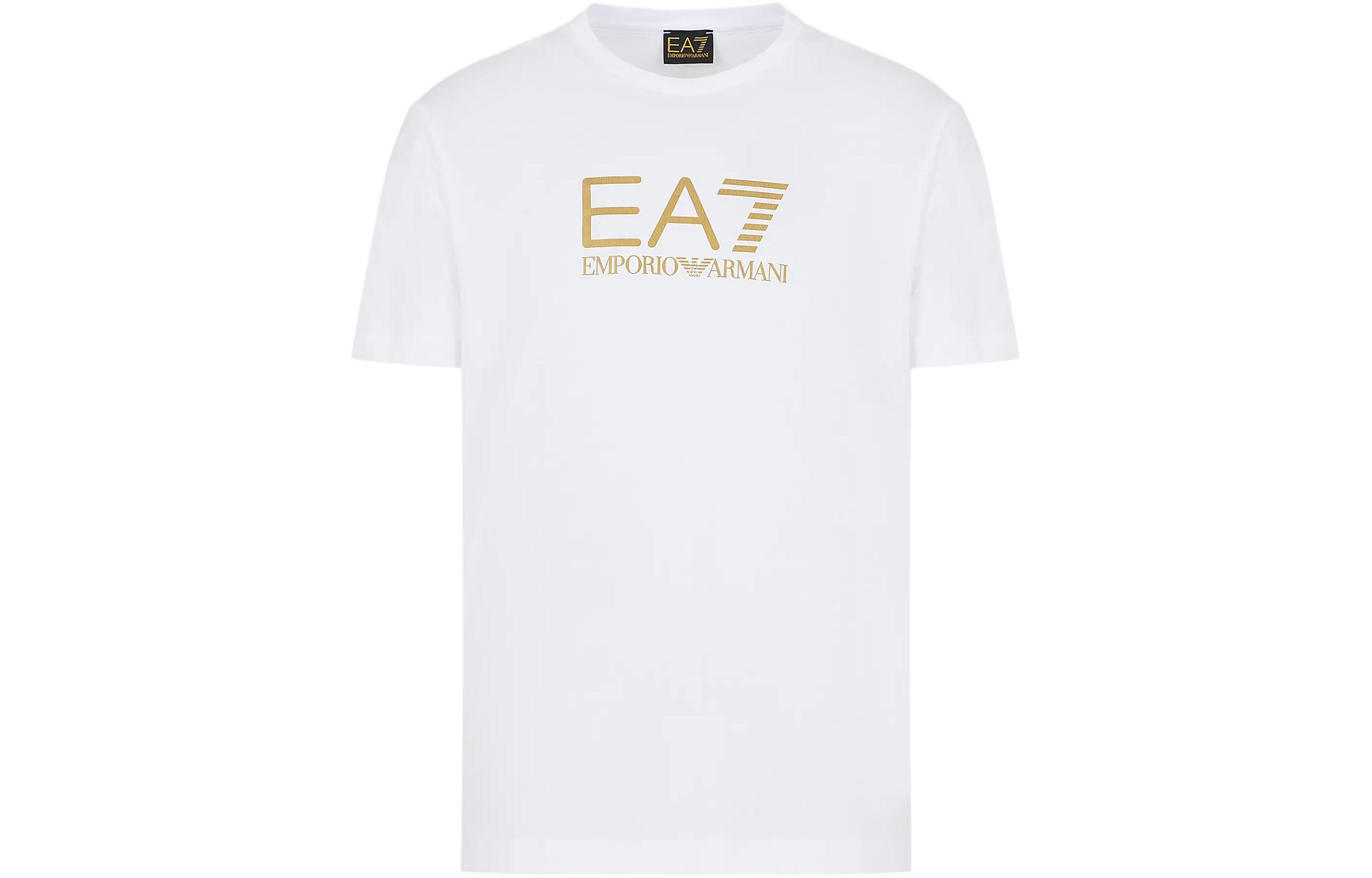 Хлопковая футболка с принтом логотипа EMPORIO ARMANI, белый
Хлопковая футболка с принтом логотипа EMPORIO ARMANI, белый