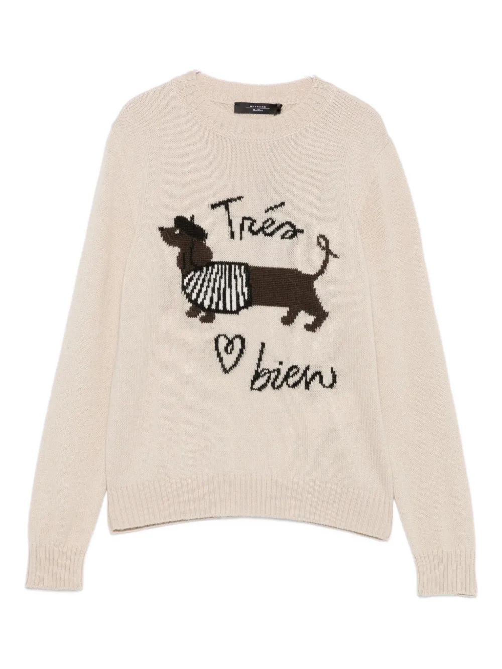 Вышитый свитер с круглым вырезом Weekend Max Mara, нейтральный
Вышитый свитер с круглым вырезом Weekend Max Mara, нейтральный