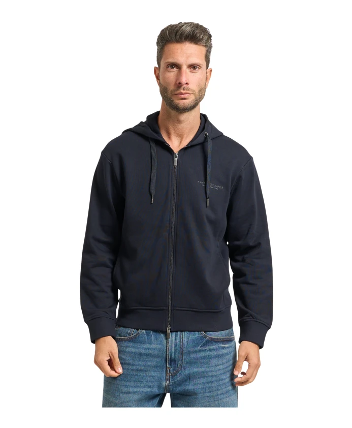 Синий пуловер на молнии с капюшоном Armani Exchange, синий
Синий пуловер на молнии с капюшоном Armani Exchange, синий