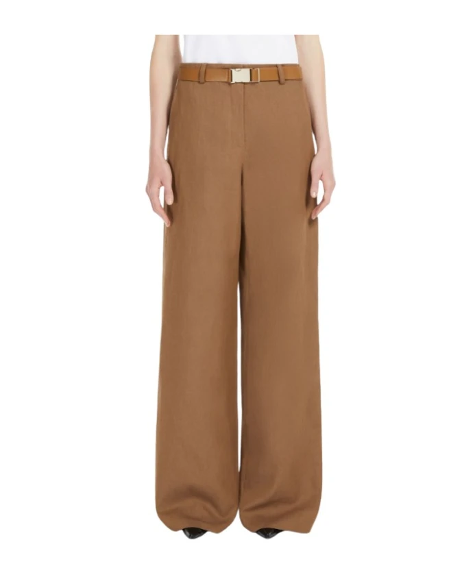 Брюки из хлопка и льна Max Mara, коричневый
Брюки из хлопка и льна Max Mara, коричневый