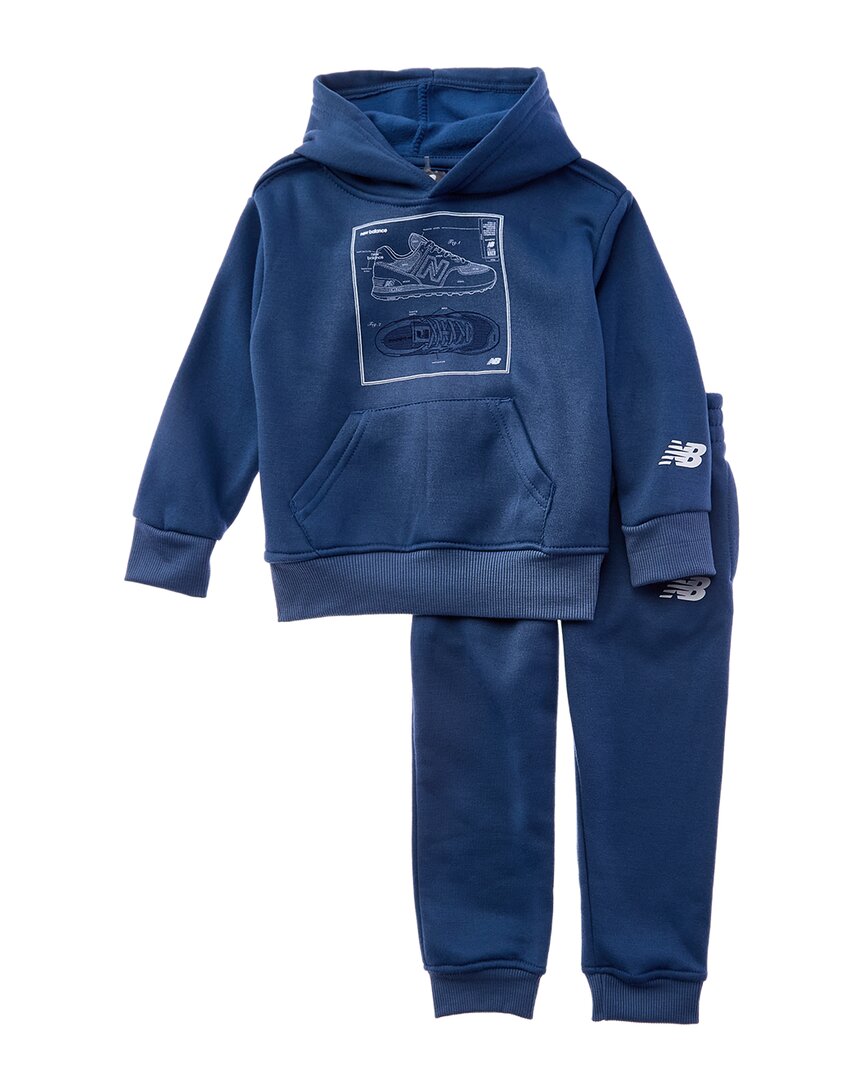 Комплект New Balance из 2 предметов: флисовая толстовка и спортивные штаны, синий
Комплект New Balance из 2 предметов: флисовая толстовка и спортивные штаны, синий