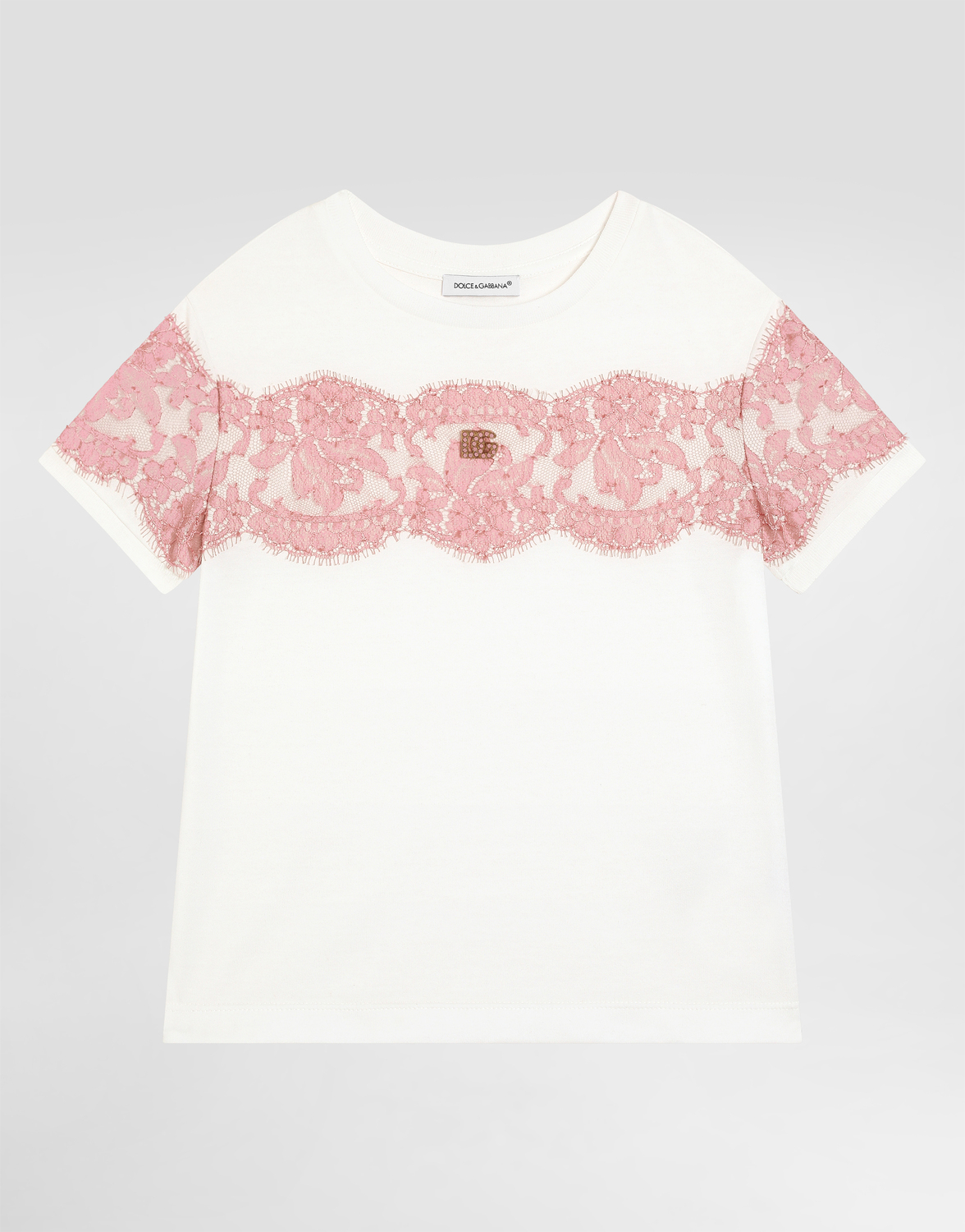 Футболка из джерси и кружева Dolce&Gabbana, белый
Футболка из джерси и кружева Dolce&Gabbana, белый