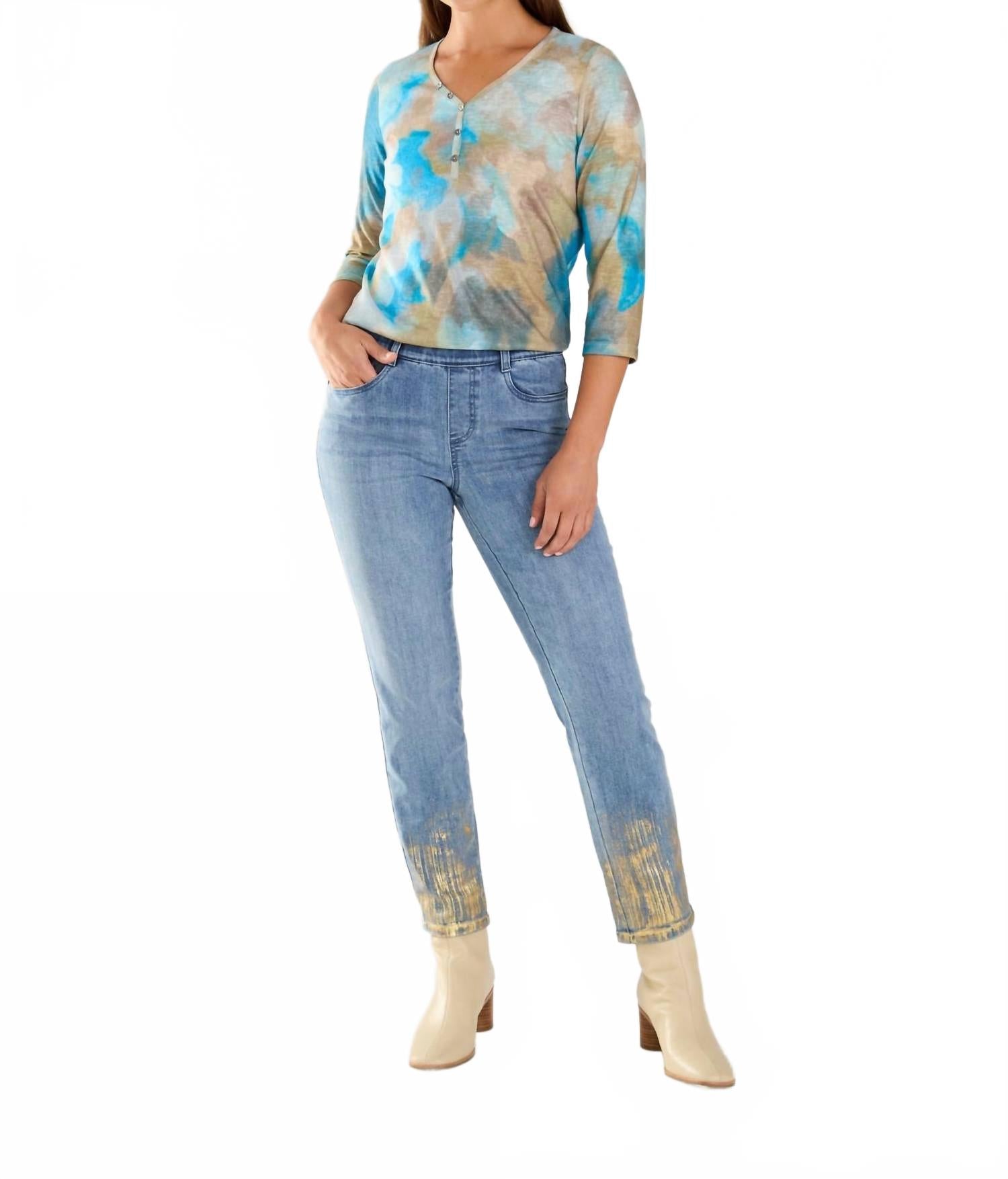 Джинсы-карандаш до щиколотки, цвет синий деним FDJ 
Джинсы-карандаш до щиколотки, цвет синий деним FDJ