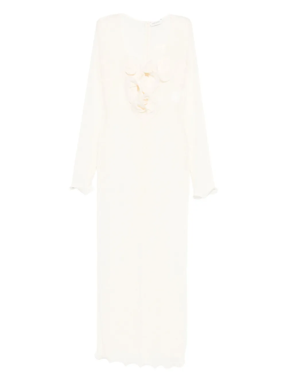Платье макси с цветочной аппликацией Magda Butrym, белый 
Платье макси с цветочной аппликацией Magda Butrym, белый
