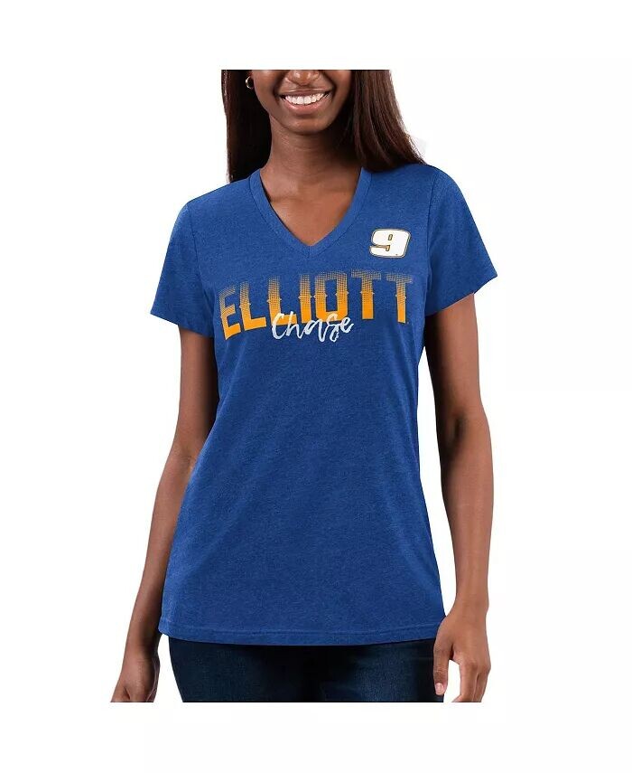 Женская рваная футболка с v-образным вырезом на кнопках Royal Chase Elliott G-Iii 4Her By Carl Banks
Женская рваная футболка с v-образным вырезом на кнопках Royal Chase Elliott G-Iii 4Her By Carl Banks