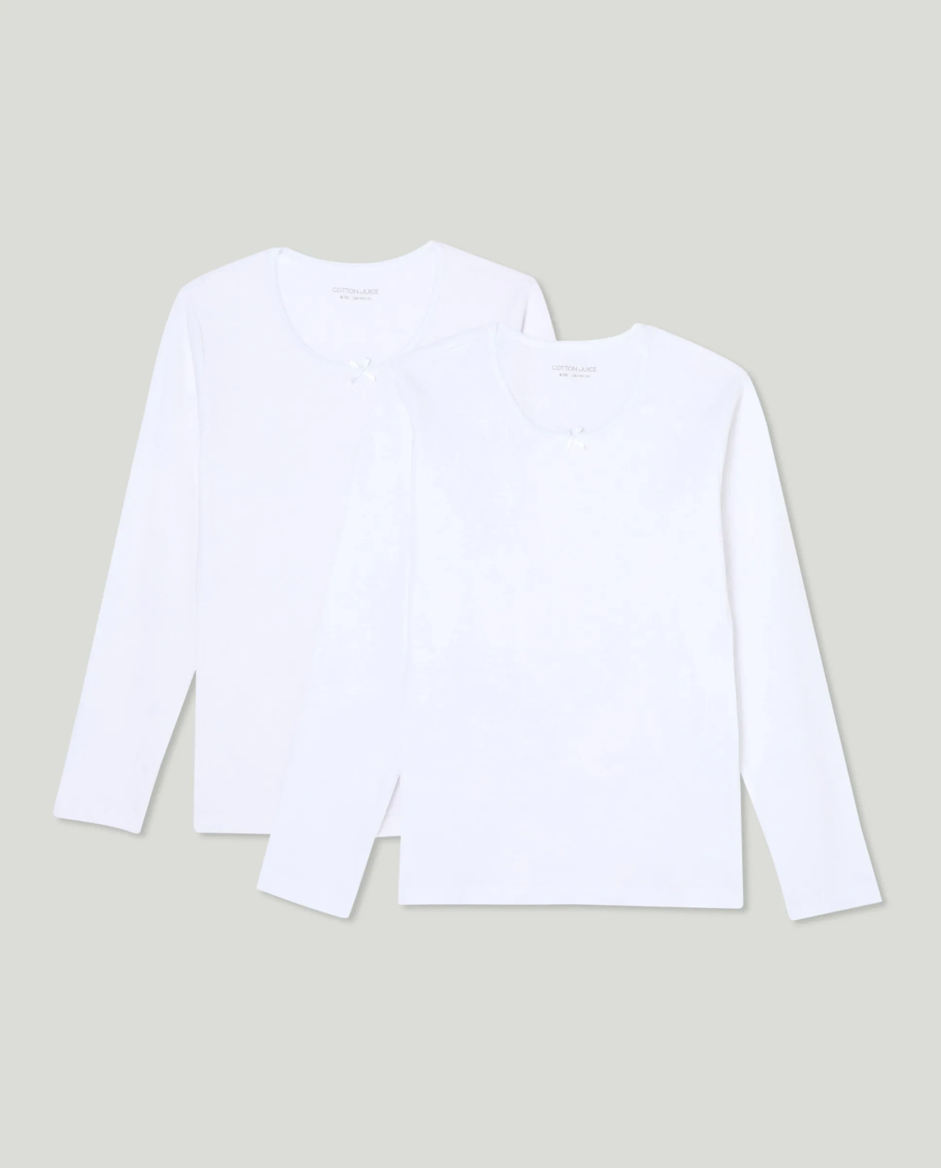 Набор из 2 базовых футболок с длинным рукавом для девочки Cotton Juice, белый
Набор из 2 базовых футболок с длинным рукавом для девочки Cotton Juice, белый