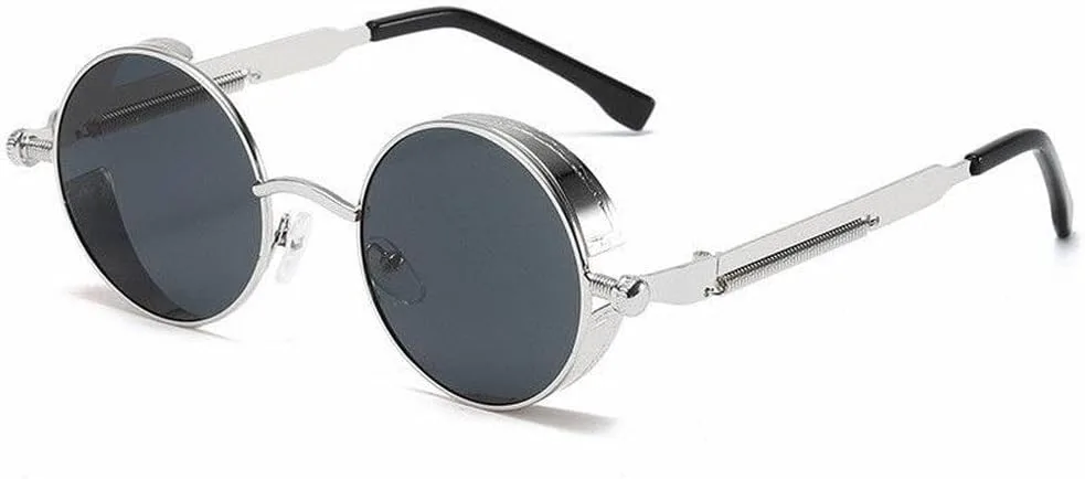 Металлические солнцезащитные очки в стиле стимпанк для мужчин и женщин, модные круглые очки, винтажные солнцезащитные очки высокого качества HVTVTLA, Silver Gray
Металлические солнцезащитные очки в стиле стимпанк для мужчин и женщин, модные круглые очки, винтажные солнцезащитные очки высокого качества HVTVTLA, Silver Gray