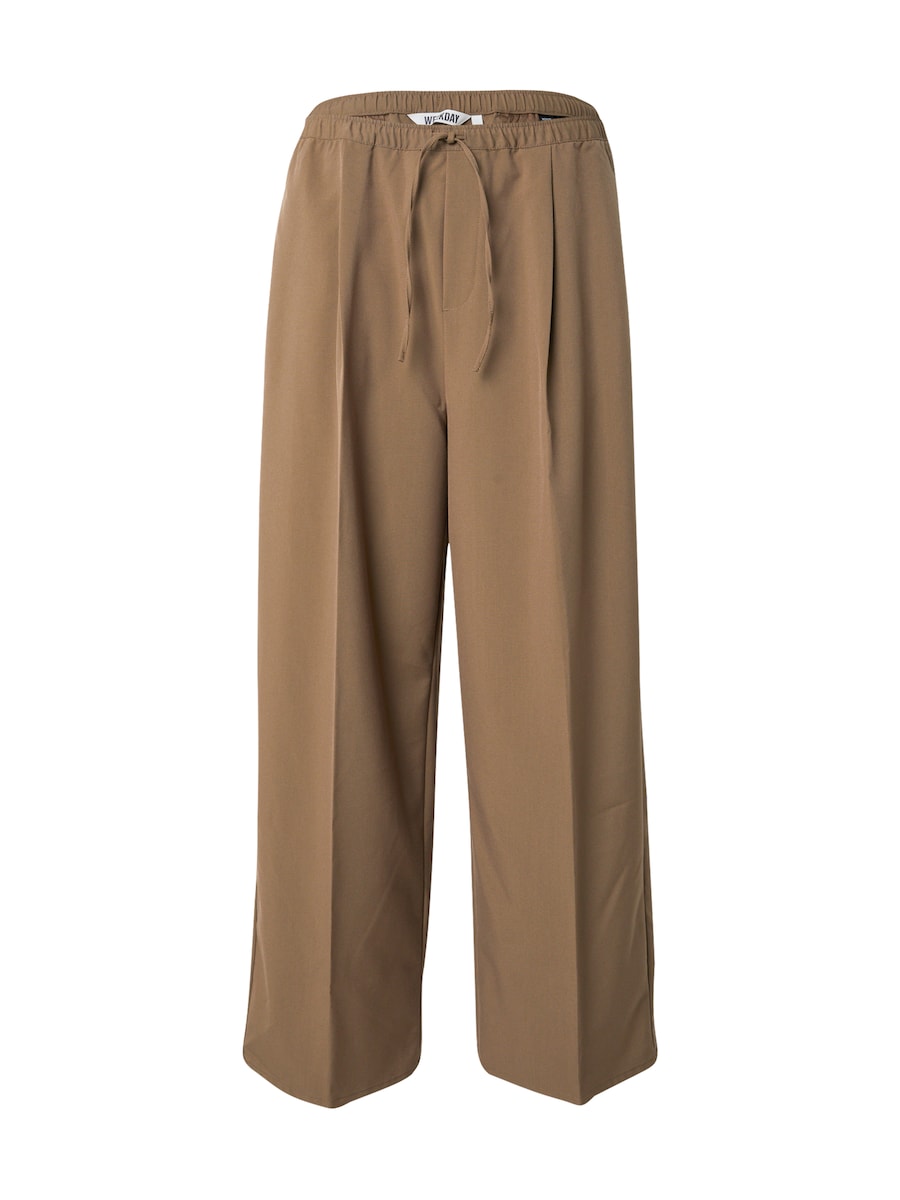 Свободные плиссированные брюки WEEKDAY, коричневый
Свободные плиссированные брюки WEEKDAY, коричневый