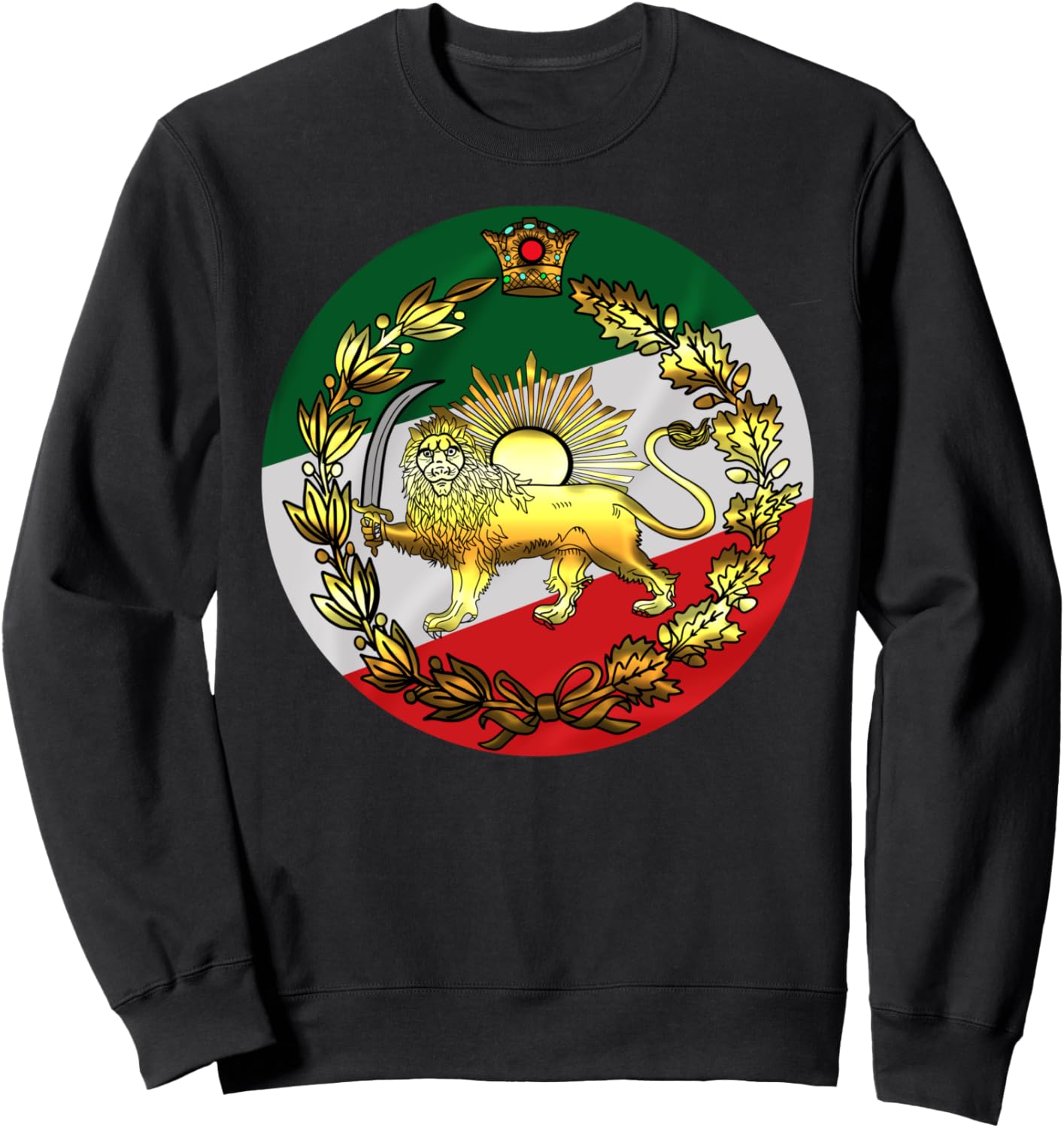 Толстовка с изображением иранского флага, льва и короны Iran Tshirts Co, черный
Толстовка с изображением иранского флага, льва и короны Iran Tshirts Co, черный