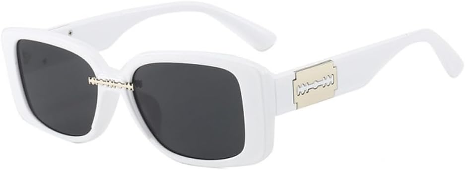 Прямоугольные солнцезащитные очки для мужчин и женщин, цветные, винтажные, с поликарбонатными линзами, оправой с декором в виде бритвы, защита от УФ-излучения UV400 MTZJH, C6
Прямоугольные солнцезащитные очки для мужчин и женщин, цветные, винтажные, с поликарбонатными линзами, оправой с декором в виде бритвы, защита от УФ-излучения UV400 MTZJH, C6