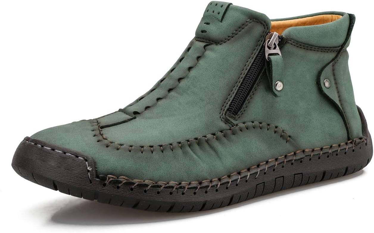 Мужские повседневные кожаные лоферы, модные удобные челси, с ручной строчкой, без шнурков, средние по высоте Zhoupulp, зеленый
Мужские повседневные кожаные лоферы, модные удобные челси, с ручной строчкой, без шнурков, средние по высоте Zhoupulp, зеленый