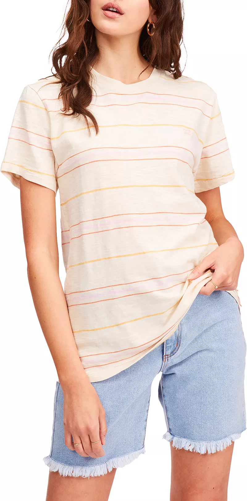 Женская футболка Billabong Take A Trip с короткими рукавами, цвет Antique White 
Женская футболка Billabong Take A Trip с короткими рукавами, цвет Antique White