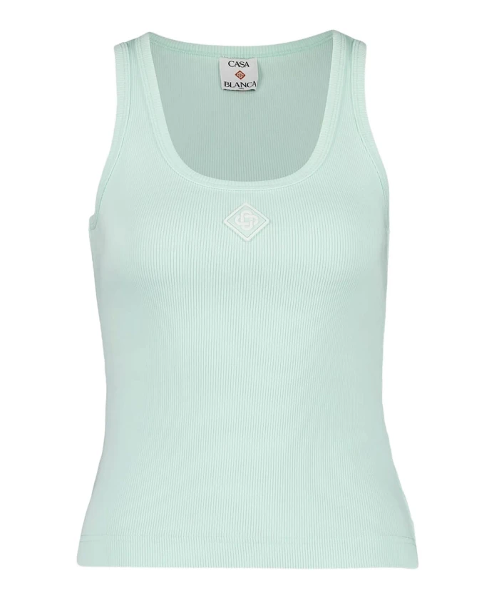 Ребристый топ мятно-зеленого цвета Casablanca, зеленый
Ребристый топ мятно-зеленого цвета Casablanca, зеленый