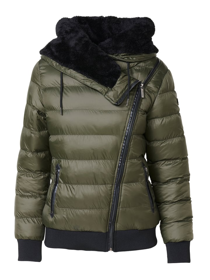 Женская стеганая куртка с капюшоном цвета хаки KOROSHI
Женская стеганая куртка с капюшоном цвета хаки KOROSHI