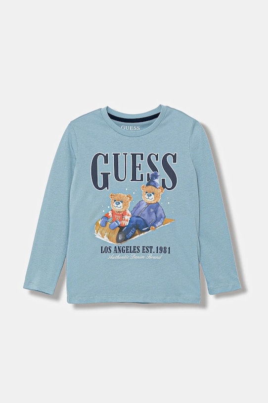 Детская хлопковая кофта с длинным рукавом Guess, синий
Детская хлопковая кофта с длинным рукавом Guess, синий