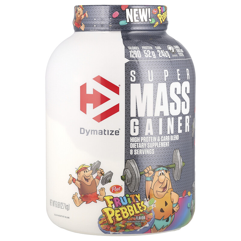 Dymatize, Super Mass Gainer , фруктовые камешки, 2,7 кг (6 фунтов)
Dymatize, Super Mass Gainer , фруктовые камешки, 2,7 кг (6 фунтов)