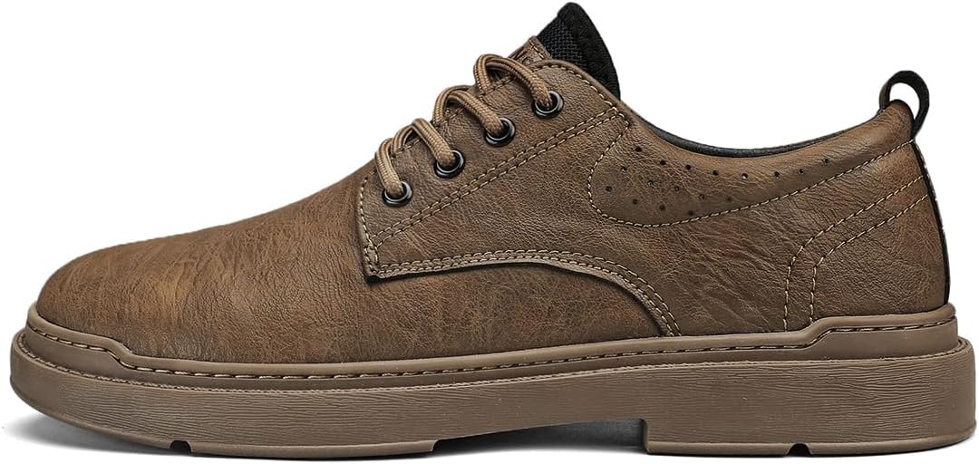 Мужские оксфорды из натуральной кожи на шнуровке, удобные, с круглым носком, мягкая кожа, противоскользящие, винтажные ручной работы, повседневные, стильные и подходящие для делового образа Lhyxu, коричневый
Мужские оксфорды из натуральной кожи на шнуровке, удобные, с круглым носком, мягкая кожа, противоскользящие, винтажные ручной работы, повседневные, стильные и подходящие для делового образа Lhyxu, коричневый