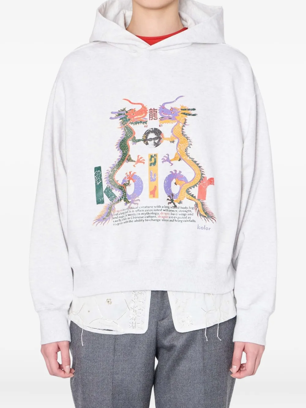 Худи с принтом Kolor, белый
Худи с принтом Kolor, белый