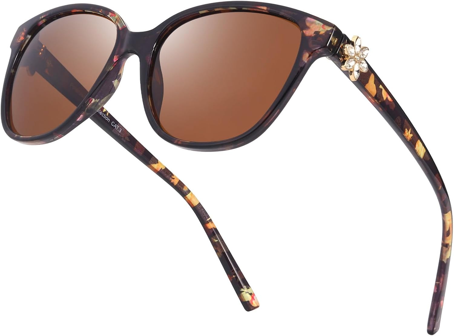 Женские поляризованные солнцезащитные очки LVIOE «Кошачий глаз»: модные классические ретро-очки с защитой от УФ-излучения UV400 для вождения, рыбалки LS1205, A4 Floral Brown/Brown
Женские поляризованные солнцезащитные очки LVIOE «Кошачий глаз»: модные классические ретро-очки с защитой от УФ-излучения UV400 для вождения, рыбалки LS1205, A4 Floral Brown/Brown