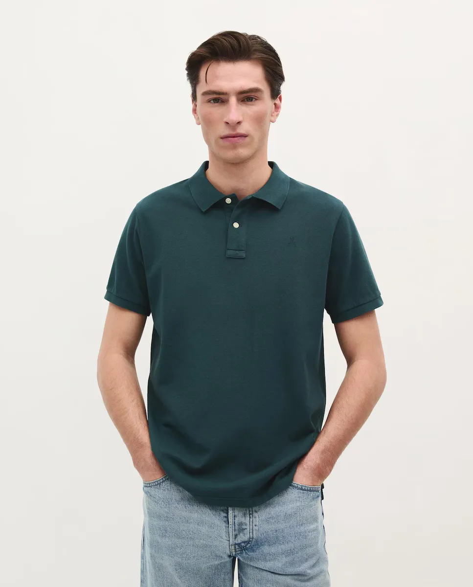 Мужская хлопковая рубашка-поло с короткими рукавами Scalpers, темно-зеленый
Мужская хлопковая рубашка-поло с короткими рукавами Scalpers, темно-зеленый