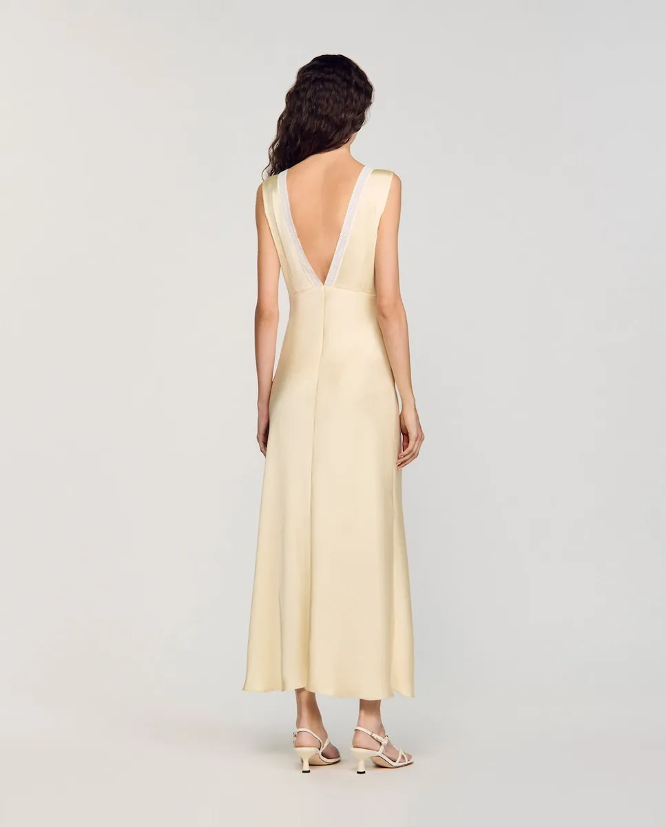 Длинное атласное платье Sandro, желтый
Длинное атласное платье Sandro, желтый