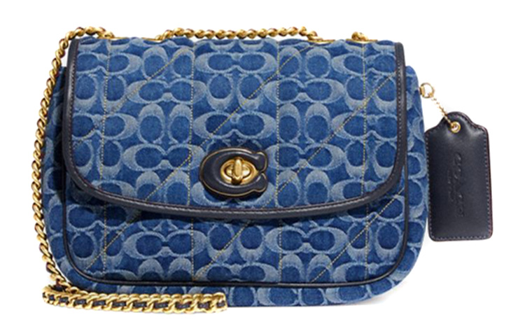 COACH Джинсовая сумка через плечо с кожаной цепью
COACH Джинсовая сумка через плечо с кожаной цепью