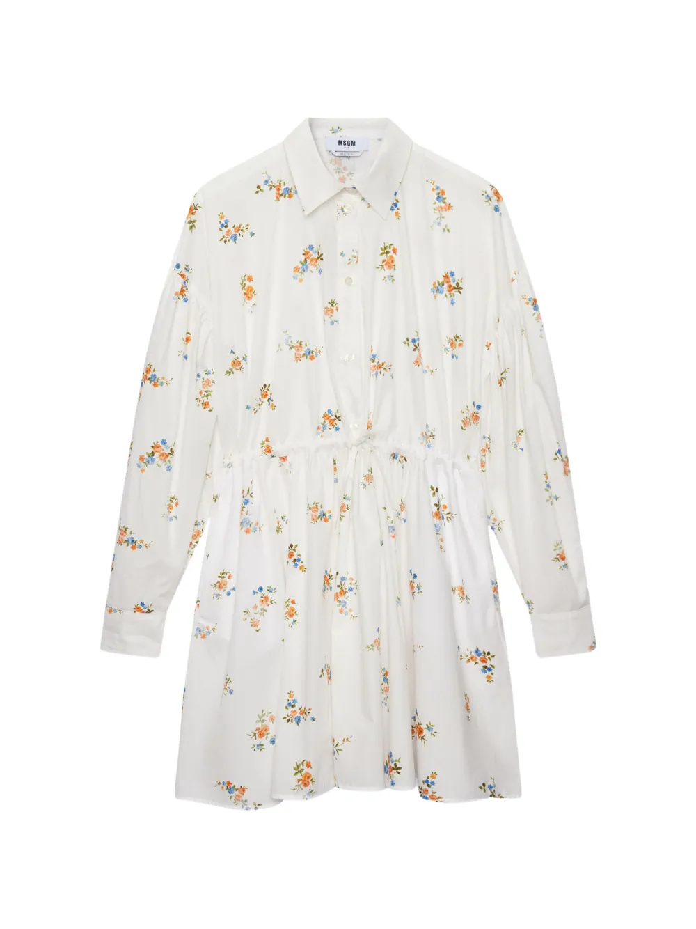 Мини-платье с цветочным принтом и кулиской Msgm, белый
Мини-платье с цветочным принтом и кулиской Msgm, белый