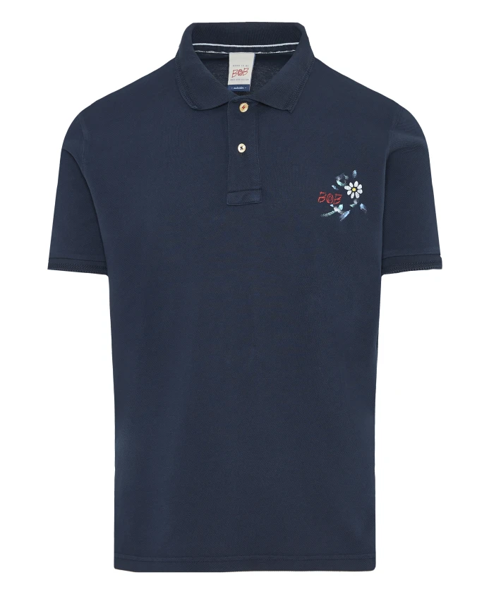 Классическая хлопковая рубашка поло Bob, синий
Классическая хлопковая рубашка поло Bob, синий