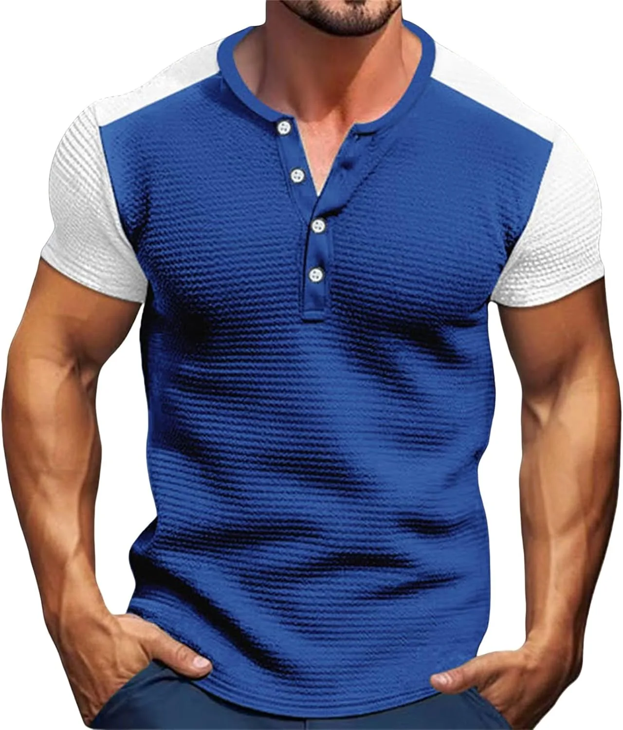 Мужская футболка хенли с коротким рукавом, вязаная, текстурированная, с пуговицами CHXLQQX
Мужская футболка хенли с коротким рукавом, вязаная, текстурированная, с пуговицами CHXLQQX