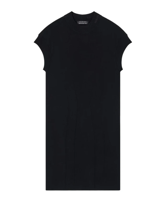 Черное облегающее платье с короткими рукавами Armani Exchange, черный
Черное облегающее платье с короткими рукавами Armani Exchange, черный