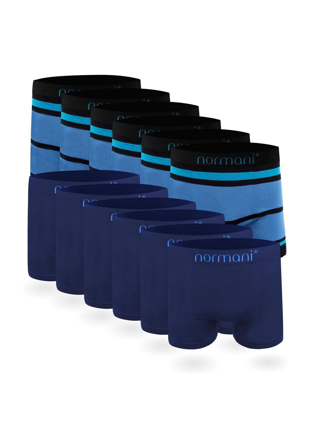 12 мужских боксеров из микрофибры normani, цвет Blau Blau Hellblau
12 мужских боксеров из микрофибры normani, цвет Blau Blau Hellblau
