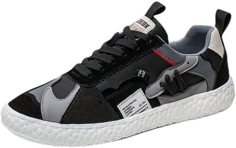 Мужские модные повседневные кроссовки - однотонные, с толстой подошвой, противоскользящие и прочные, на шнуровке, для всех сезонов Hhhchpm, черный
Мужские модные повседневные кроссовки - однотонные, с толстой подошвой, противоскользящие и прочные, на шнуровке, для всех сезонов Hhhchpm, черный