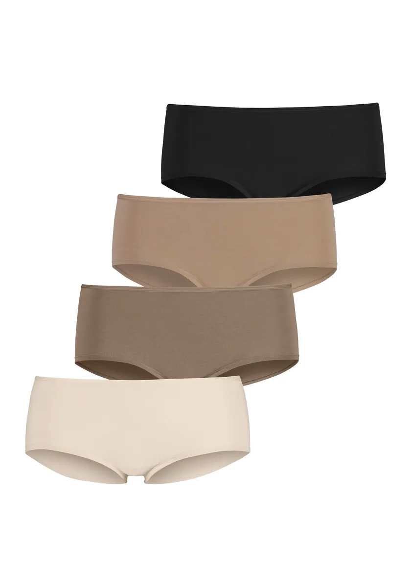 LASCANA Hipster (упаковка, 4 шт.), из эластичного хлопка, черный
LASCANA Hipster (упаковка, 4 шт.), из эластичного хлопка, черный