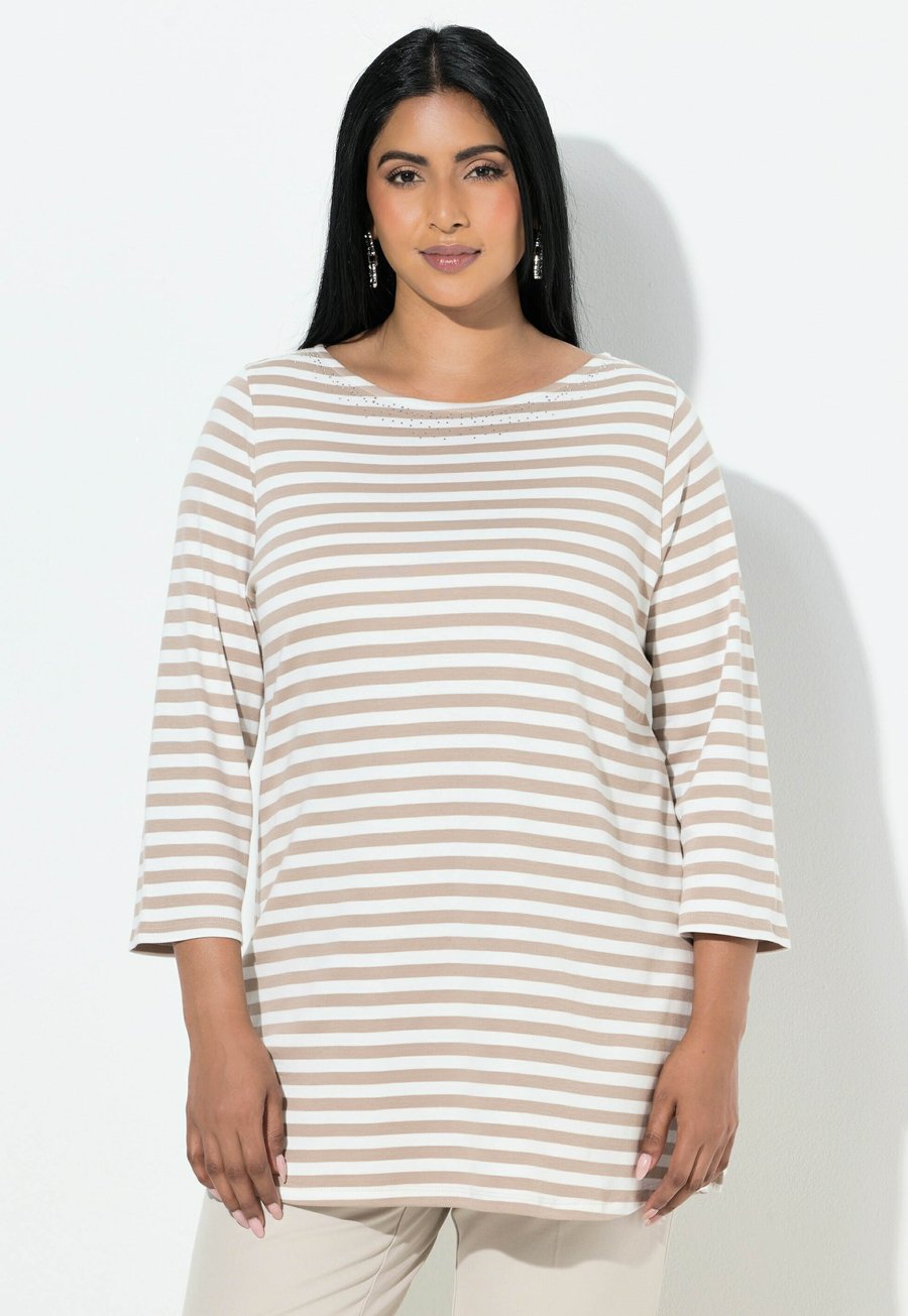 Топ Ulla Popken Long sleeved top, Dark Beige/Beige
Топ Ulla Popken Long sleeved top, Dark Beige/Beige