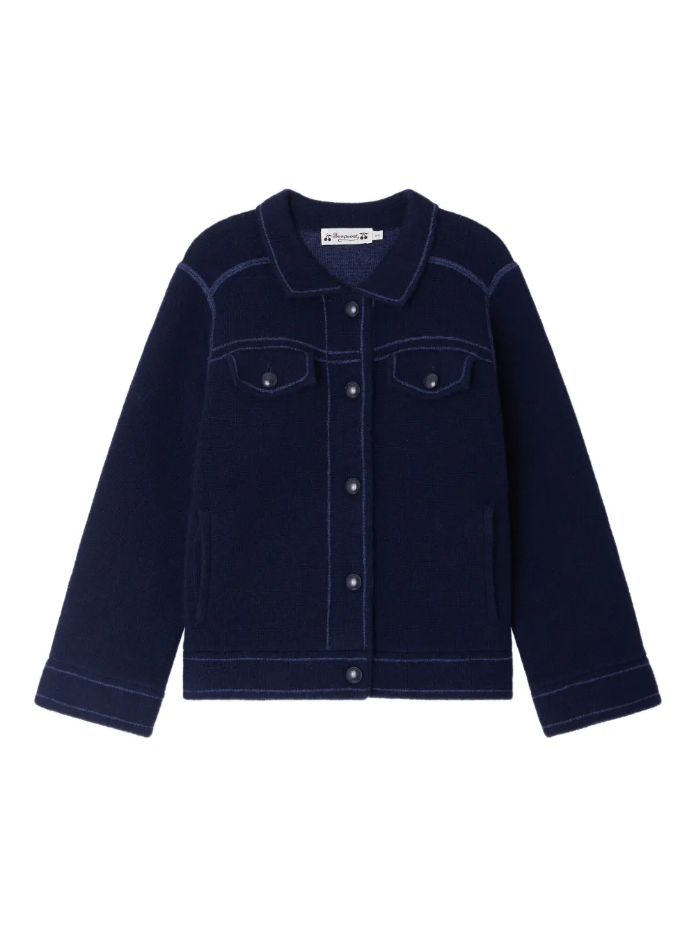 Кардиган Химена с контрастной строчкой Bonpoint, синий
Кардиган Химена с контрастной строчкой Bonpoint, синий